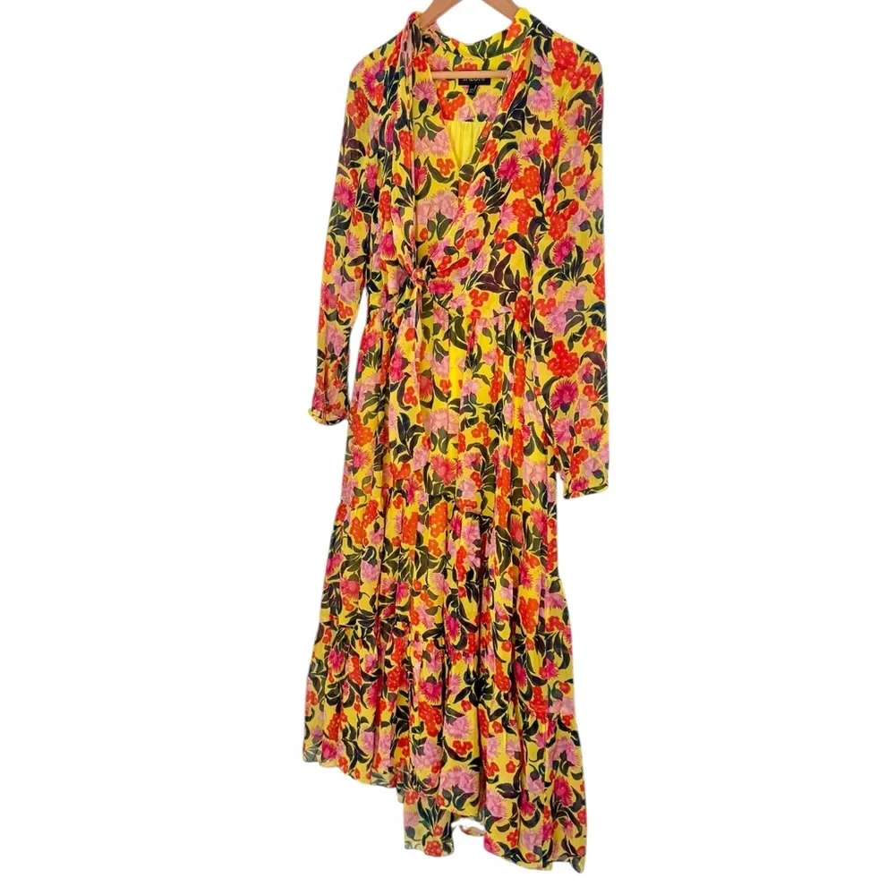 Saloni Alexia Azalea Silk Maxi Dress - Picture 4 of 14